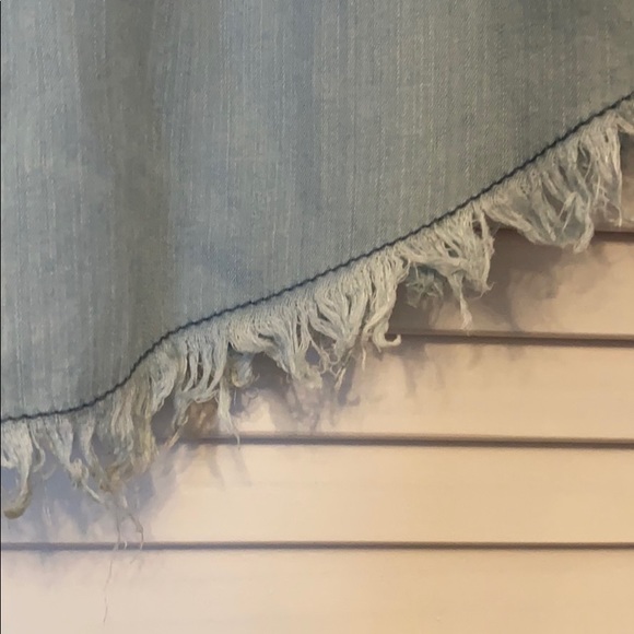 Blue ombré denim-like button down - Picture 3 of 4